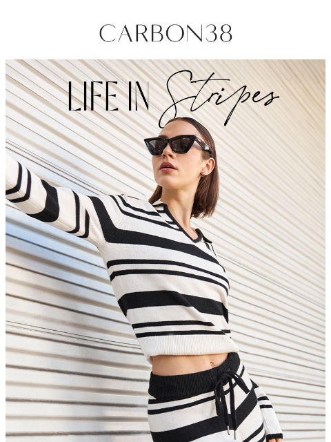 carbon38 newsletter: NEW: The Striped Sweater Set