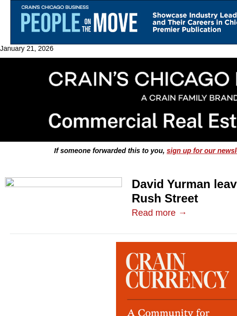 crainalerts newsletter: Mag Mile losing another luxury retailer