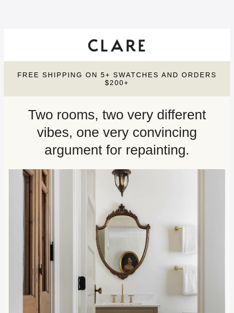 clare newsletter: Big paint energy meet tiny spaces 🤝