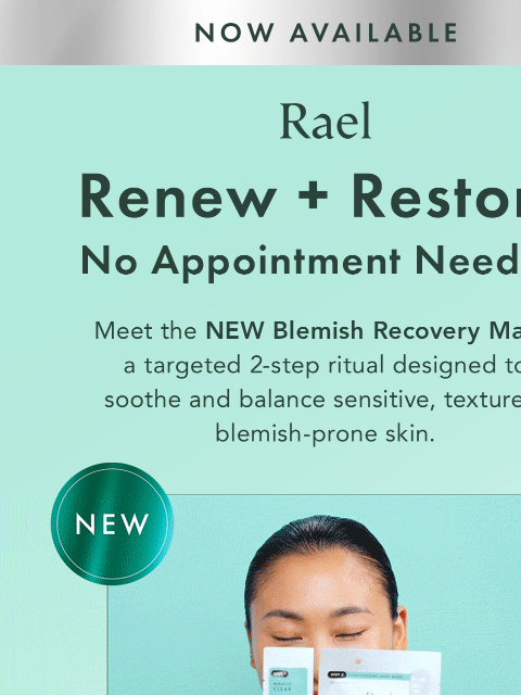 getrael newsletter: It’s Here: Meet the 2-Step Blemish Recovery Mask