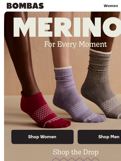 bombas newsletter: New Cozy Merino Wool Socks