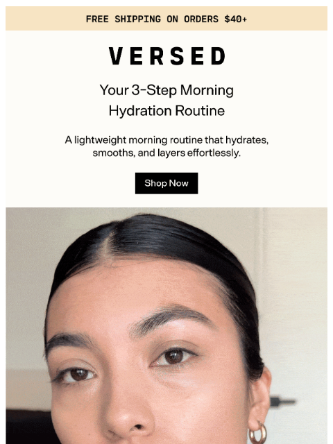 versedskin newsletter: Your AM Hydration, Simplified
