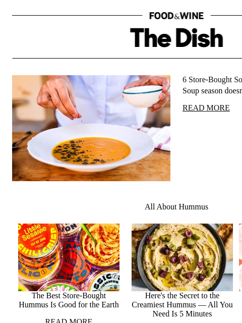 foodandwine newsletter: 6 Store-Bought Soups Chefs Swear By