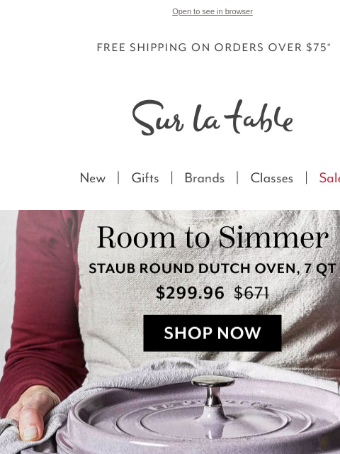 surlatable newsletter: Meet the Staub cocotte chefs can't stop using.