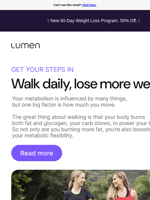 lumen newsletter: This simple daily habit burns fat, no gym needed