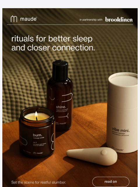 getmaude newsletter: stay in bed this valentine’s day.