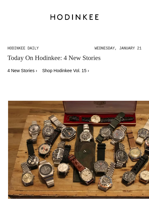 hodinkee newsletter: Hodinkee Daily | 01/21/2026