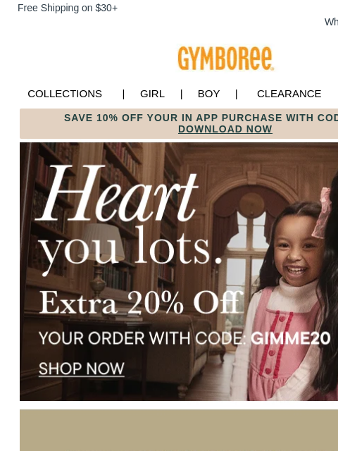 gymboree newsletter: FINAL HOURS! 👀 Extra 20% Off