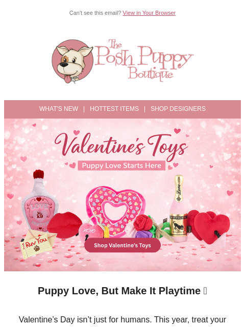 poshpuppyboutique newsletter: Puppy Love Starts Here 💕