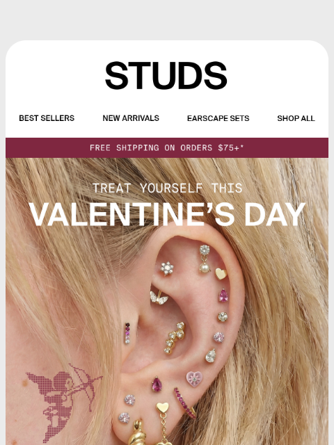 studs newsletter: Wear your heart on your ear 💖