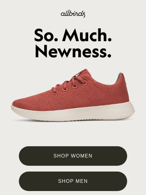 allbirds newsletter: Just Dropped: Too Much To List 📋