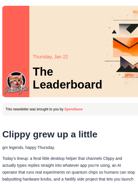 producthunt newsletter: 😸 It's 1996 again