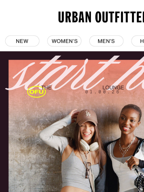 urbanoutfitters newsletter: Start Here: The Lounge List 📝