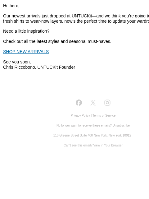 untuckit newsletter: New Styles You’ll Actually Want to Wear