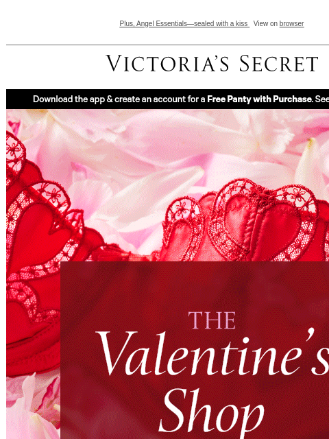 victoriassecret newsletter: Set Your Heart on NEW V-Day Styles