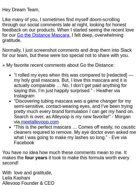 meetalleyoop newsletter: We’ve carefully considered your feedback and comme...