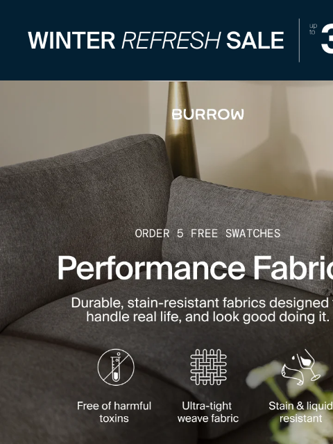 burrow newsletter: Live a little (your sofa can handle it)