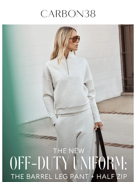 carbon38 newsletter: The new off-duty uniform