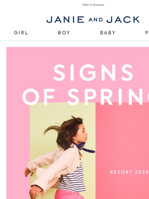 janieandjack newsletter: Just in: the first signs of spring