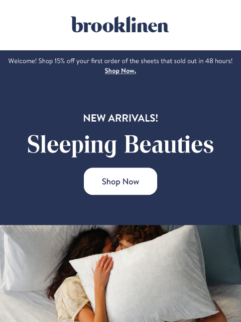 brooklinen newsletter: Get Beauty Sleep with NEW Patterns