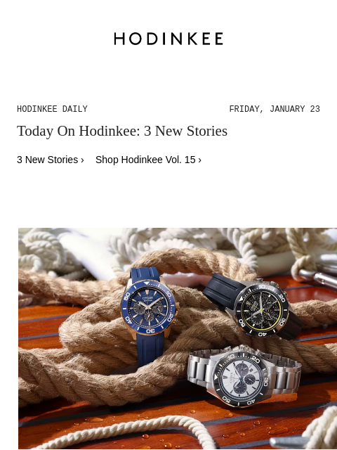 hodinkee newsletter: Hodinkee Daily | 01/23/2026