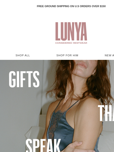 lunya newsletter: HAPPY VALENTINE’S (SAY IT WITH REST)