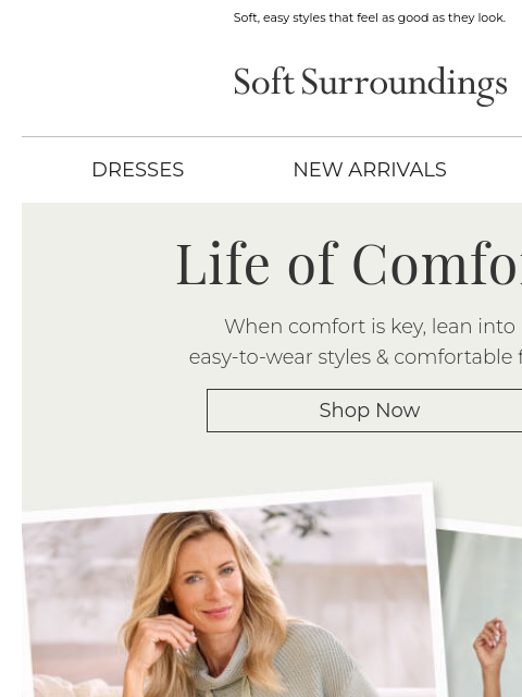 softsurroundings newsletter: Everyday Comfort Refined