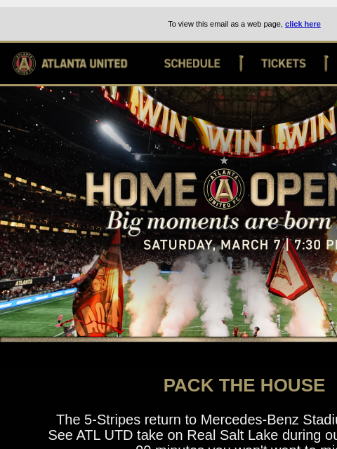 atlutd newsletter: Home Opener Loading