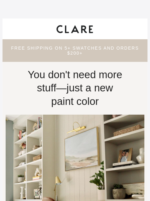 clare newsletter: Declutter your space — with color 🎨