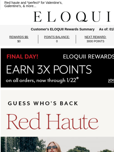 eloquii newsletter: THAT red dress is back