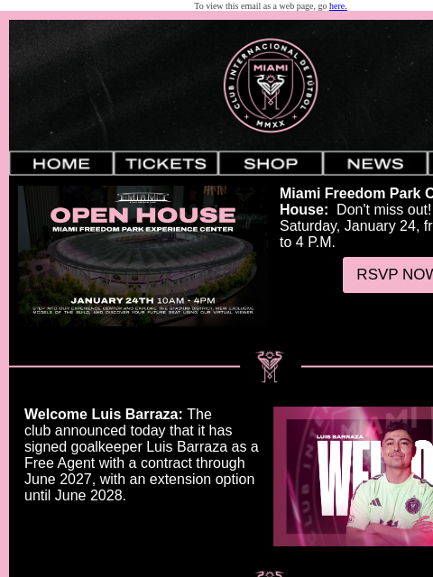 intermiamicf newsletter: Miami Freedom Park is closer than ever, roster upd...