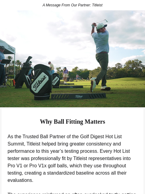 golfdigest newsletter: The Hot List testers’ secret weapon