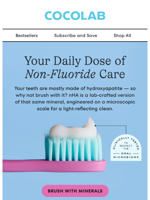 cocolab newsletter: Non-fluoride, ultra-refreshing ✨