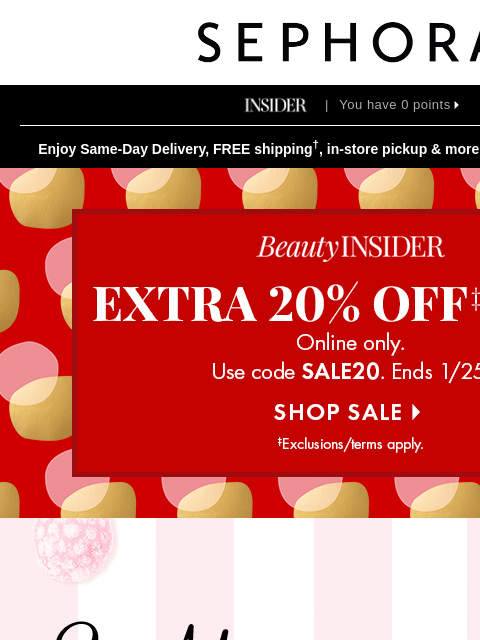 sephora newsletter: Yes, please! Get minis.