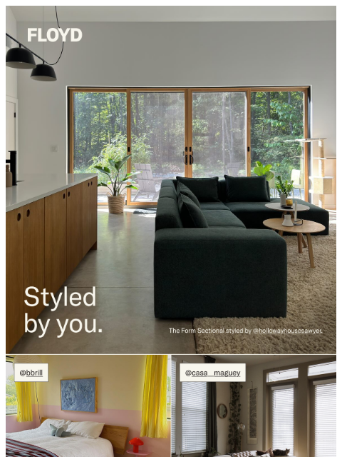 floydhome newsletter: Made by Floyd, styled by you