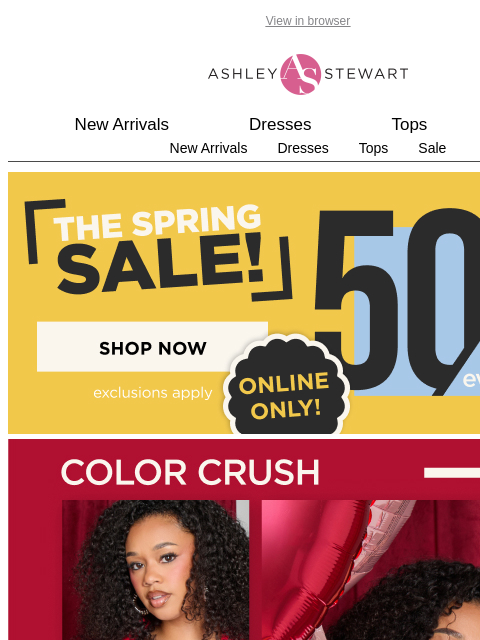 ashleystewart newsletter: RED 🌶️ HOT 🔥  LOOKS 😍