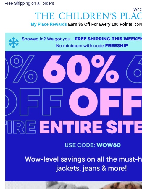 childrensplace newsletter: Get Ready for Snow... Fill Your Cart with these De...