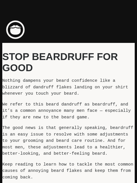 beardbrand newsletter: It's Snowing Outside, But Not On Your Shirt