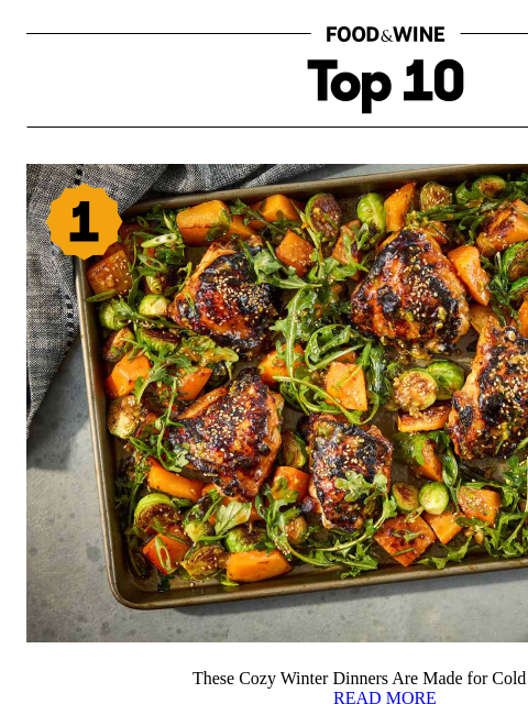 foodandwine newsletter: These Cozy Winter Dinners Are Made for Cold Nights