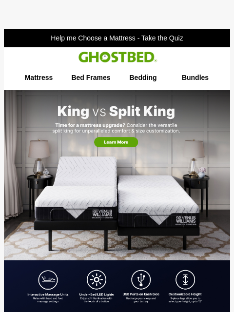 ghostbed newsletter: King vs. Split King: Which is Best for You?