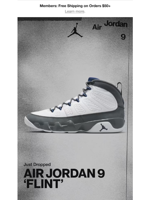 nike newsletter: Dropping Now: Air Jordan 9 ‘Flint’