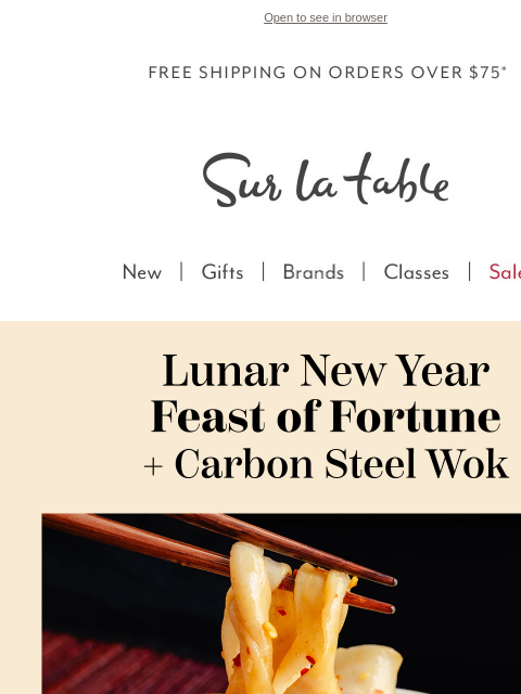 surlatable newsletter: Let's make it a delicious Lunar New Year!