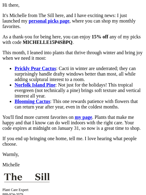 thesill newsletter: My plant picks just for you