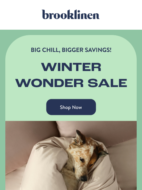 brooklinen newsletter: Winter Wonder Sale ENDS SOON!