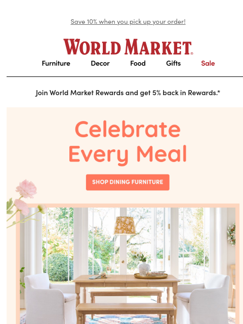 emailworldmarket newsletter: NEW ARRIVALS for spring are HERE. 🌷