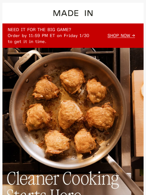 madeincookware newsletter: Free from Harmful Chemicals & Coatings