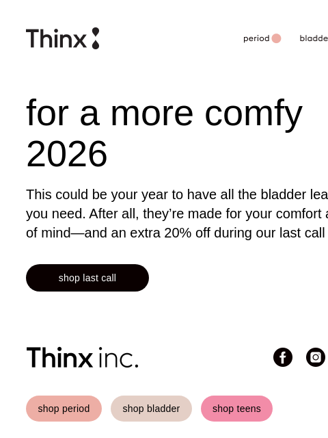 shethinx newsletter: Ready to try bladder leak undies?