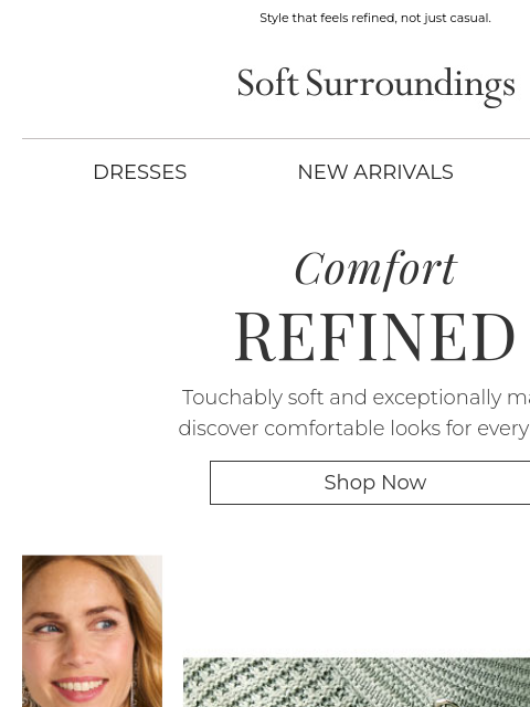 softsurroundings newsletter: Everyday Knit Tops, Perfect Ease