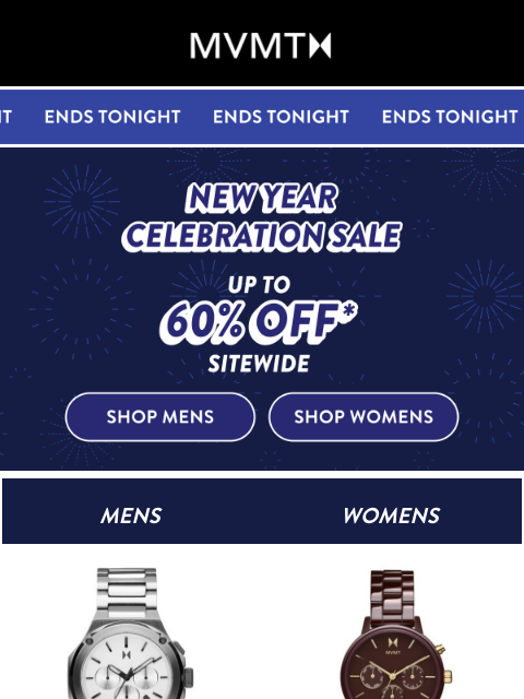mvmt newsletter: Final Hours: Up to 60% Off