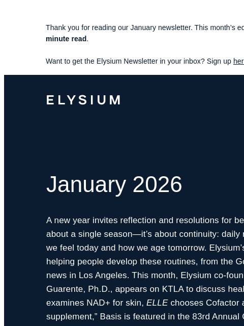 elysiumhealth newsletter: KTLA interviews Elysium’s Leonard Guarente, Ph.D.